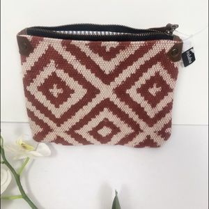 Indaba Geometric Block Print Clutch Purse